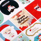 Maxbell 12Pc 2018 Christmas Series Gold Stamping Self Adhesive Sticker  Santa Claus