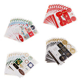 Maxbell 12Pc 2018 Christmas Series Gold Stamping Self Adhesive Sticker  Santa Claus
