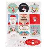 Maxbell 12Pc 2018 Christmas Series Gold Stamping Self Adhesive Sticker  Santa Claus