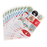 Maxbell 12Pc 2018 Christmas Series Gold Stamping Self Adhesive Sticker  Santa Claus
