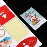 Maxbell 12Pc 2018 Christmas Series Gold Stamping Self Adhesive Sticker  Santa Claus