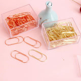 Maxbell 20 Pcs 50mm Metal Paper Clips School Office Stationery Supplies Gold