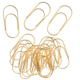 Maxbell 20 Pcs 50mm Metal Paper Clips School Office Stationery Supplies Gold