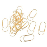 Maxbell 20 Pcs 50mm Metal Paper Clips School Office Stationery Supplies Gold