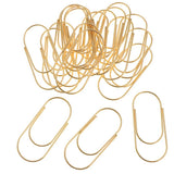 Maxbell 20 Pcs 50mm Metal Paper Clips School Office Stationery Supplies Gold