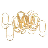 Maxbell 20 Pcs 50mm Metal Paper Clips School Office Stationery Supplies Gold