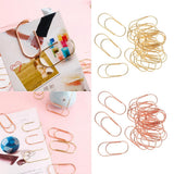 Maxbell 20 Pcs 50mm Metal Paper Clips School Office Stationery Supplies Gold