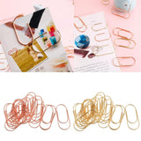 Maxbell 20 Pcs 50mm Metal Paper Clips School Office Stationery Supplies Gold