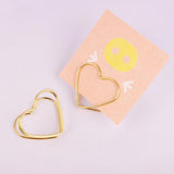 Maxbell 5 Pieces Colorful Metal Heart Shape Paper Clips Office Bookmarks Stationery - Aladdin Shoppers