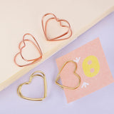 Maxbell 5 Pieces Colorful Metal Heart Shape Paper Clips Office Bookmarks Stationery - Aladdin Shoppers