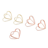 Maxbell 5 Pieces Colorful Metal Heart Shape Paper Clips Office Bookmarks Stationery - Aladdin Shoppers