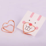 Maxbell 5 Pieces Colorful Metal Heart Shape Paper Clips Office Bookmarks Stationery - Aladdin Shoppers