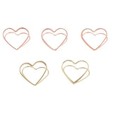 Maxbell 5 Pieces Colorful Metal Heart Shape Paper Clips Office Bookmarks Stationery - Aladdin Shoppers