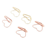 Maxbell 5 Pieces Colorful Metal Heart Shape Paper Clips Office Bookmarks Stationery - Aladdin Shoppers