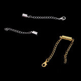 Maxbell 2 Pieces Silver Gold Tone Jewelry Making Magnetic Hooks Lobster Clasps Necklace Bracelet Converter Extender with Chain - 97 x 5mm / 3.82 x 0.20inch - Aladdin Shoppers