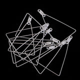 Maxbell 10 Pieces Women Detachable Triangle Hoop Dangle Pendant Earrings Ear Studs