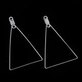 Maxbell 10 Pieces Women Detachable Triangle Hoop Dangle Pendant Earrings Ear Studs