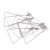 Maxbell 10 Pieces Women Detachable Triangle Hoop Dangle Pendant Earrings Ear Studs