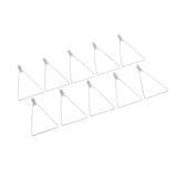 Maxbell 10 Pieces Women Detachable Triangle Hoop Dangle Pendant Earrings Ear Studs