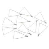 Maxbell 10 Pieces Women Detachable Triangle Hoop Dangle Pendant Earrings Ear Studs