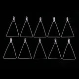 Maxbell 10 Pieces Women Detachable Triangle Hoop Dangle Pendant Earrings Ear Studs
