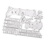 Maxbell Words Metal Scrapbooking Cutting Dies Embossing Stencils Template DIY Cards