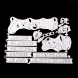 Maxbell Words Metal Scrapbooking Cutting Dies Embossing Stencils Template DIY Cards
