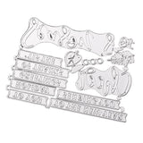 Maxbell Words Metal Scrapbooking Cutting Dies Embossing Stencils Template DIY Cards