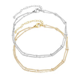 Maxbell Multi-Strand Copper Bracelet Anklet Chain Clips Jewelry Making Chain gold