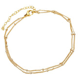 Maxbell Multi-Strand Copper Bracelet Anklet Chain Clips Jewelry Making Chain gold