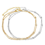 Maxbell Multi-Strand Copper Bracelet Anklet Chain Clips Jewelry Making Chain gold