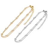 Maxbell Multi-Strand Copper Bracelet Anklet Chain Clips Jewelry Making Chain gold