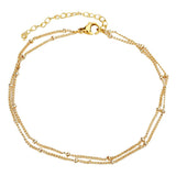 Maxbell Multi-Strand Copper Bracelet Anklet Chain Clips Jewelry Making Chain gold