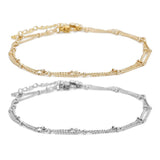 Maxbell Multi-Strand Copper Bracelet Anklet Chain Clips Jewelry Making Chain gold