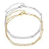 Maxbell Multi-Strand Copper Bracelet Anklet Chain Clips Jewelry Making Chain gold