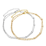 Maxbell Multi-Strand Copper Bracelet Anklet Chain Clips Jewelry Making Chain gold