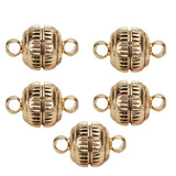 Maxbell 5 Pcs Round Magnetic Clasps DIY Jewelry Making for Necklace Bracelet Gold - Aladdin Shoppers