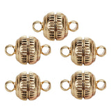 Maxbell 5 Pcs Round Magnetic Clasps DIY Jewelry Making for Necklace Bracelet Gold - Aladdin Shoppers