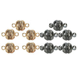 Maxbell 5 Pcs Round Magnetic Clasps DIY Jewelry Making for Necklace Bracelet Gold - Aladdin Shoppers