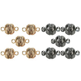 Maxbell 5 Pcs Round Magnetic Clasps DIY Jewelry Making for Necklace Bracelet Gold - Aladdin Shoppers