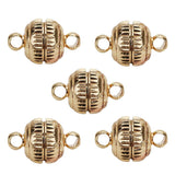 Maxbell 5 Pcs Round Magnetic Clasps DIY Jewelry Making for Necklace Bracelet Gold - Aladdin Shoppers