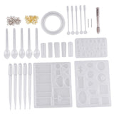 Maxbell Multifunction Resin Clay Molding DIY Kits for Jewelry Making Bracelets Bangles Pendants Silicone - Aladdin Shoppers