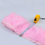 Maxbell 2m Turkey Feather Fringe Trim Sewing Dress Costume Decorations pink