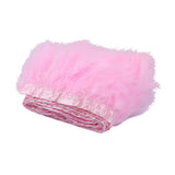 Maxbell 2m Turkey Feather Fringe Trim Sewing Dress Costume Decorations pink
