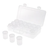 Maxbell 18pieces Storage Box Screw Lid Clear Containers for Beads Crafts Findings Small Items Keeping Supply 55x35mm packed in portable box - Aladdin Shoppers