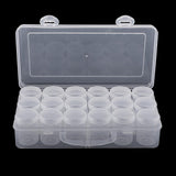 Maxbell 18pieces Storage Box Screw Lid Clear Containers for Beads Crafts Findings Small Items Keeping Supply 55x35mm packed in portable box - Aladdin Shoppers