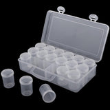Maxbell 18pieces Storage Box Screw Lid Clear Containers for Beads Crafts Findings Small Items Keeping Supply 55x35mm packed in portable box - Aladdin Shoppers