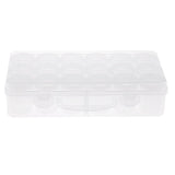 Maxbell 18pieces Storage Box Screw Lid Clear Containers for Beads Crafts Findings Small Items Keeping Supply 55x35mm packed in portable box - Aladdin Shoppers