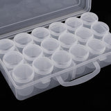 Maxbell 18pieces Storage Box Screw Lid Clear Containers for Beads Crafts Findings Small Items Keeping Supply 55x35mm packed in portable box - Aladdin Shoppers