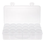Maxbell 18pieces Storage Box Screw Lid Clear Containers for Beads Crafts Findings Small Items Keeping Supply 55x35mm packed in portable box - Aladdin Shoppers